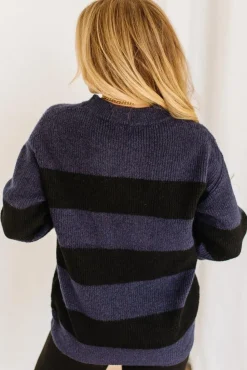 Ella Wide Stripe Long Sweater