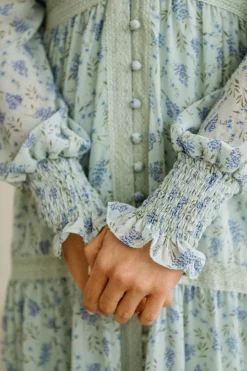 Floral + Lace Button Down Maxi