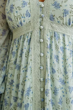 Floral + Lace Button Down Maxi