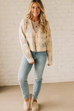 Floral Accent Cozy Cardigan