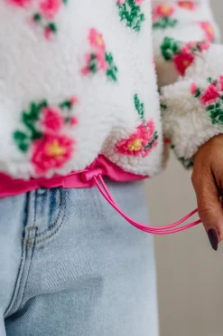 Floral Sherpa Pullover