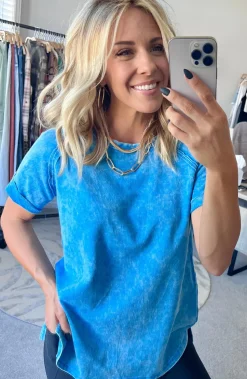 French Terry Acid Wash Top