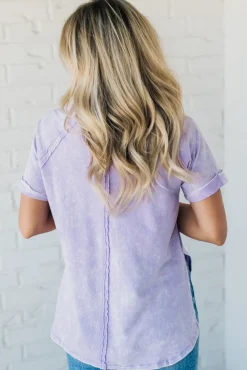 French Terry Acid Wash Top