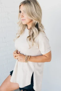 French Terry Acid Wash Top