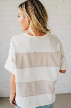 French Terry Contrast Color Block Top