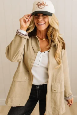 Gingham Lined Chore Jacket