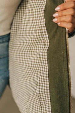 Gingham Lined Chore Jacket