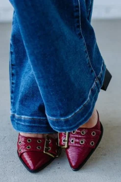 Gracie Pointed Toe Grommet Detail Heels