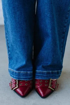 Gracie Pointed Toe Grommet Detail Heels