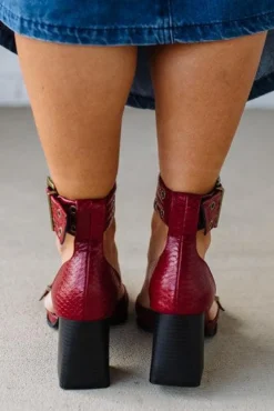 Gracie Pointed Toe Grommet Detail Heels