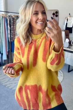 Graffiti Print Sweater