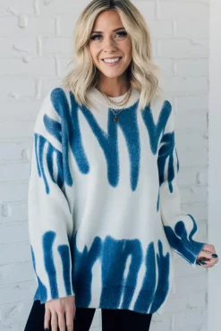 Graffiti Print Sweater