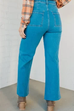 Greta High Rise Wide Leg Pants | Denim - ANNIEWEAR