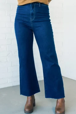 Greta High Rise Wide Leg Pants | Denim - ANNIEWEAR