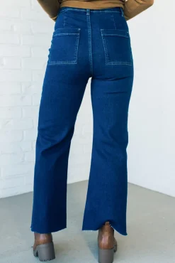 Greta High Rise Wide Leg Pants | Denim - ANNIEWEAR