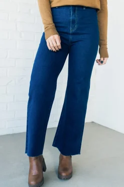 Greta High Rise Wide Leg Pants | Denim - ANNIEWEAR