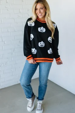 Halloween Trim Jack'O Pullover