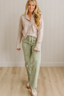 Hannah Drawstring Waist Denim