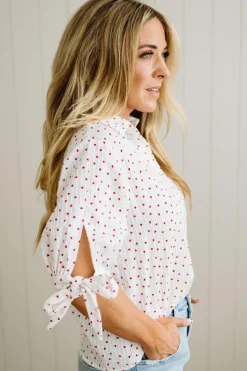 Hearts and Bows Button Front Top