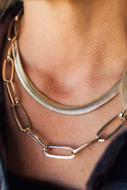 Herringbone + Chunky Link Necklace
