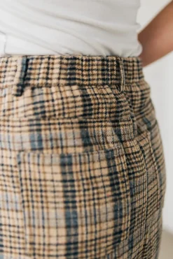 High Waist Plaid Mini Skirt