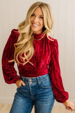 Holiday Vibe Velvet Top