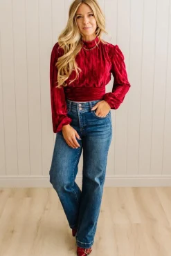 Holiday Vibe Velvet Top