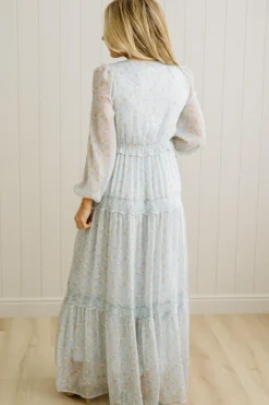 Irina Floral Lace Paneled Maxi