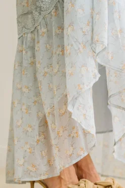 Irina Floral Lace Paneled Maxi