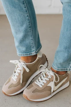 Jenna Mesh Sneakers | Camel