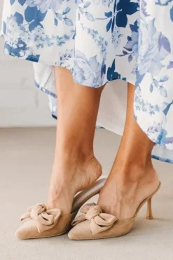 Jodi Bow Detail Kitten Heels