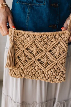 Jonah Macrame Crossbody Bag