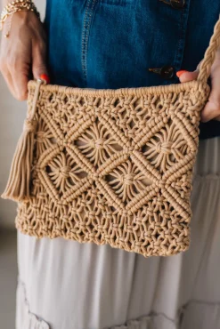 Jonah Macrame Crossbody Bag