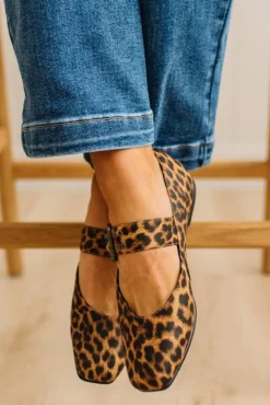 Kailey Squared Toe Mary Janes | Leopard