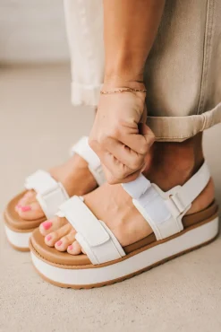 Kamie Chunky Strap Sandals | White