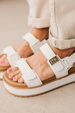 Kamie Chunky Strap Sandals | White