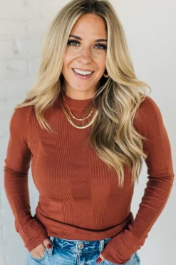 Katie Ribbed Slim Sweater