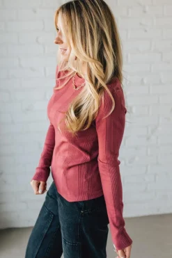 Katie Ribbed Slim Sweater