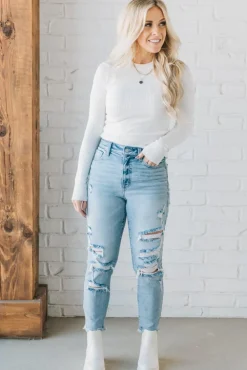 Katie Ribbed Slim Sweater