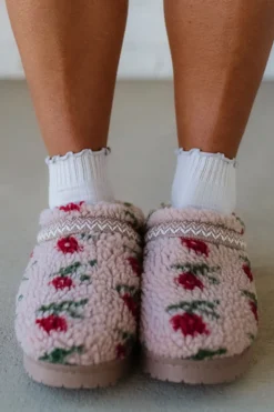 Kay Cozy Floral Slippers