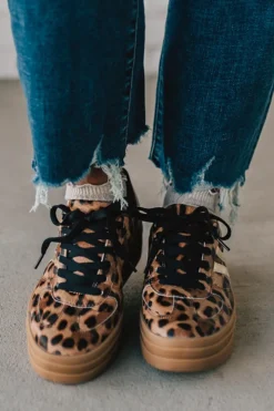 Kimmy Double Stripe Sneakers | Leopard