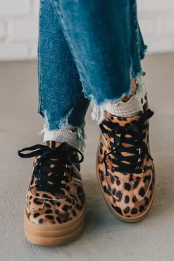 Kimmy Double Stripe Sneakers | Leopard