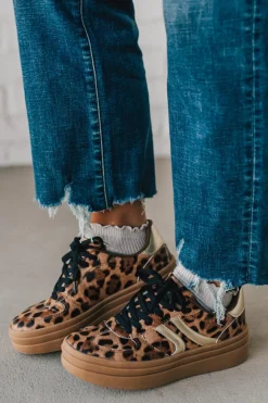 Kimmy Double Stripe Sneakers | Leopard