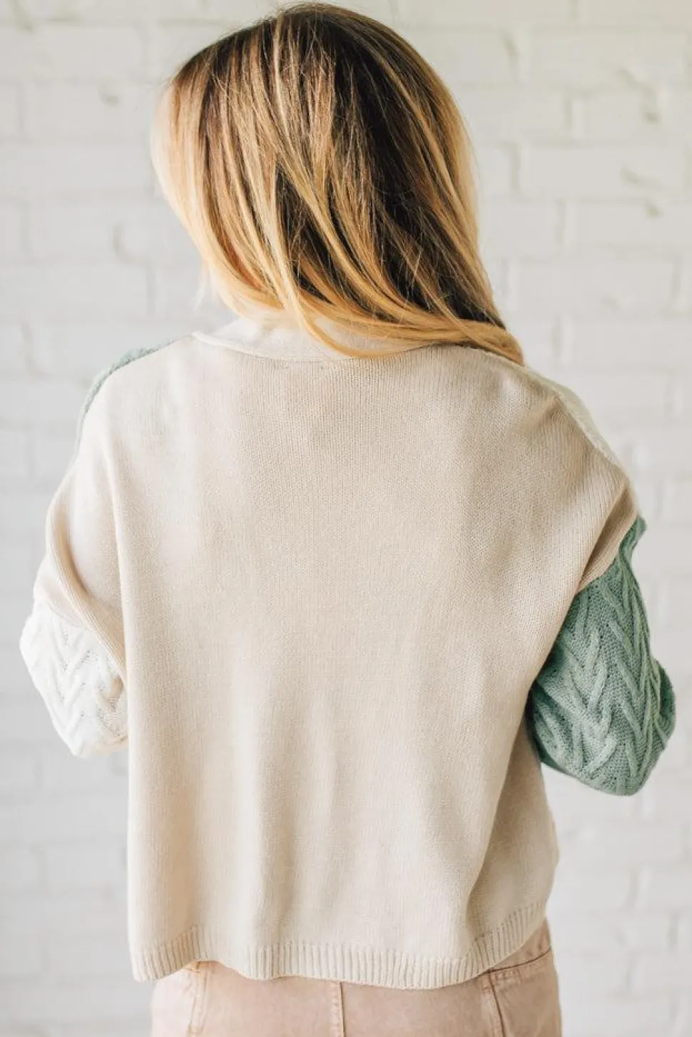 Knitted Colorblock Cardigan