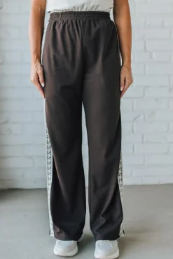 Lace Trimmed Track Pants