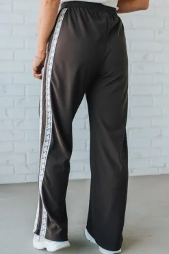Lace Trimmed Track Pants