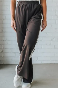 Lace Trimmed Track Pants