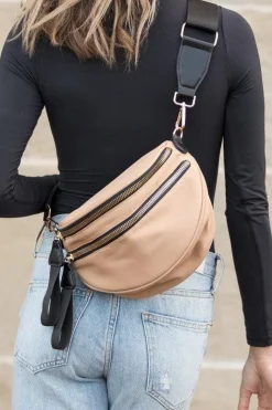 Leena Double Zipper Crossbody Bag