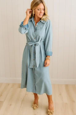 Lenny Chambray Midi Dress
