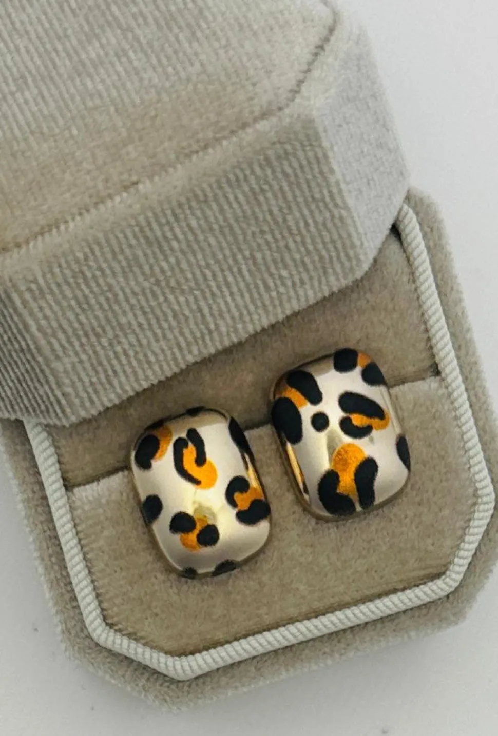 Leopard Tag Earrings